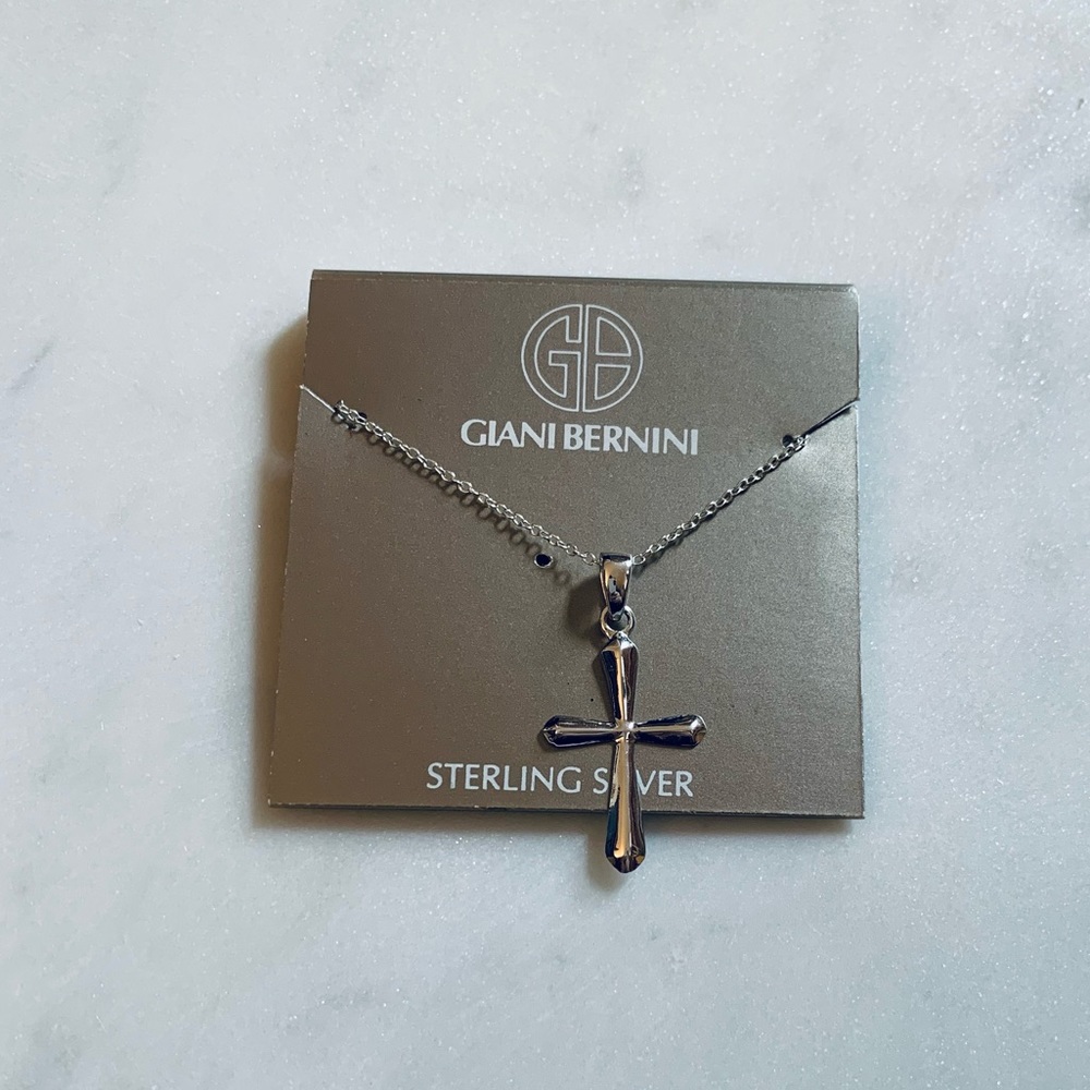 NEW Sterling Silver Cross Necklace